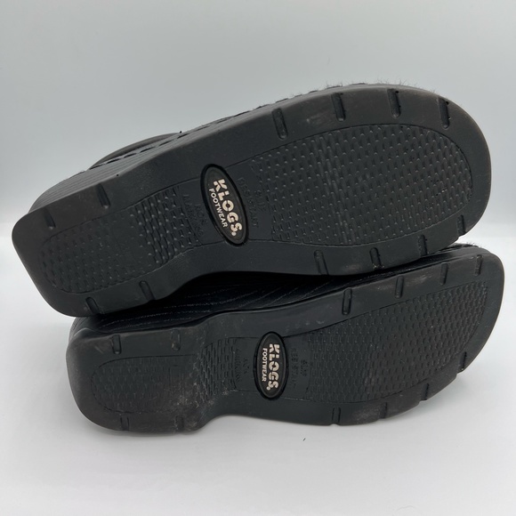 Klogs Footwear Mission Black Leather, slip resistant non-marking, 9.5 - Picture 10 of 10